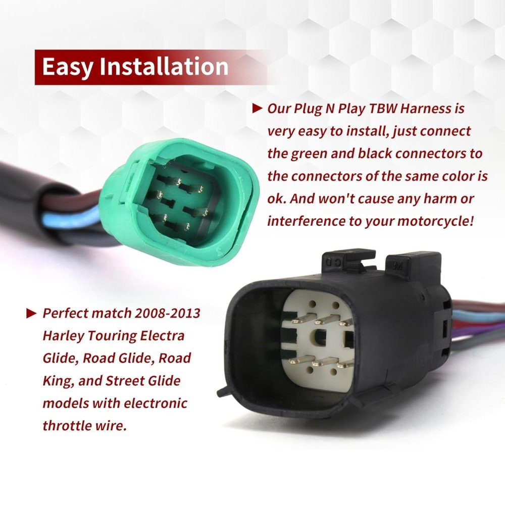 08-13 Touring Harley Electronic Throttle Wire and Heater Wire Extended - Image 2