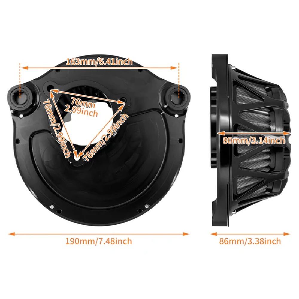 17-23 Harley Touring Softail M8 Air Filter Kit See Through Design - Image 4