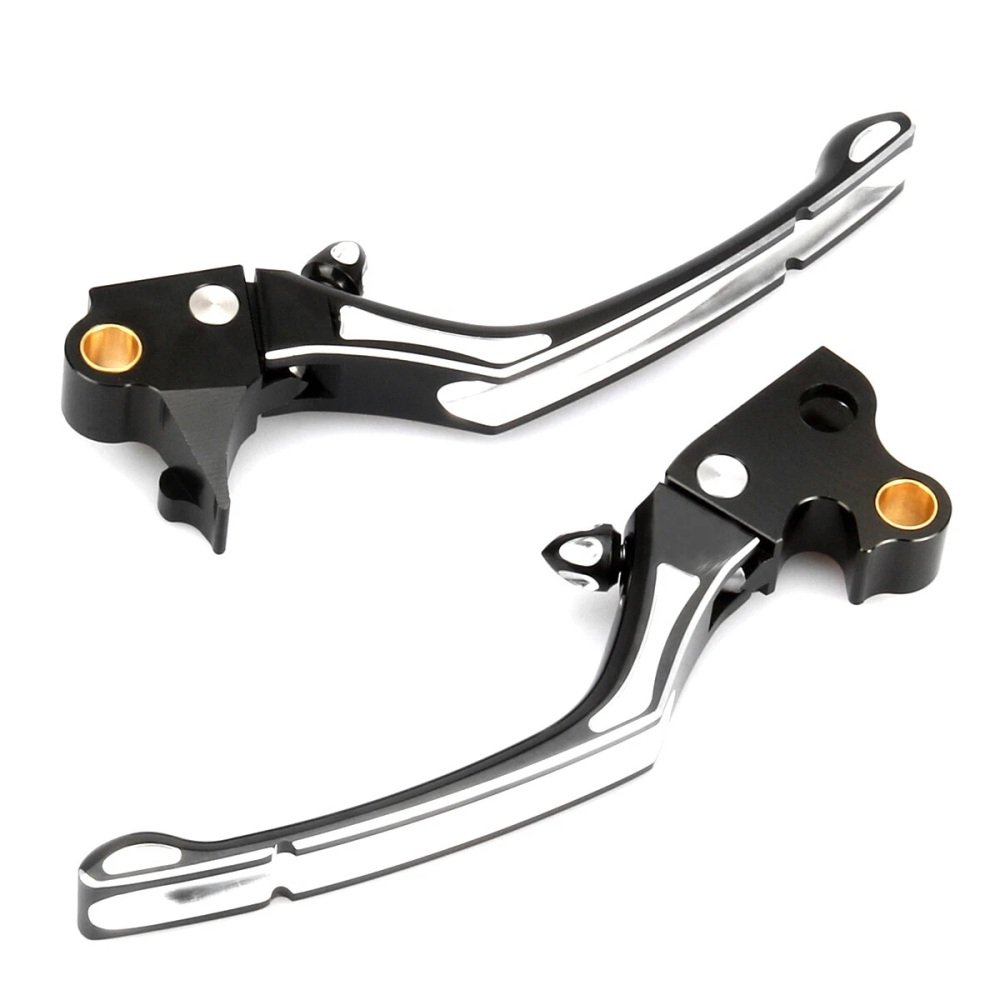 96-14 Softail Dyna Sportster Touring Adjustable Brake Lever with Clutch Safety Switch Trigger - Image 2