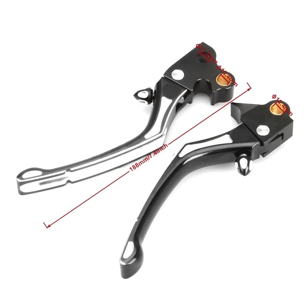 96-14 Softail Dyna Sportster Touring Adjustable Brake Lever with Clutch Safety Switch Trigger - Image 3
