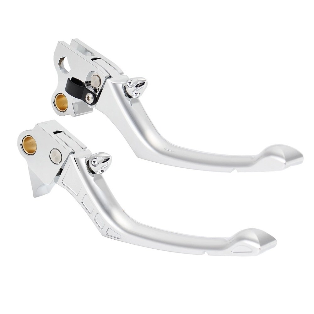 96-14 Softail Dyna Sportster Touring Adjustable Brake Lever with Clutch Safety Switch Trigger - Image 2