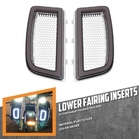 14-23 Lower Fairing Grill W/ LED Running Turn Signal Light For Harley Touring