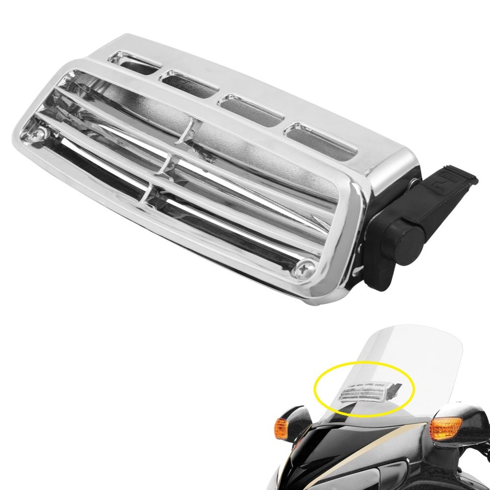 01-17 Honda Goldwing Windshield Air Vent Chrome