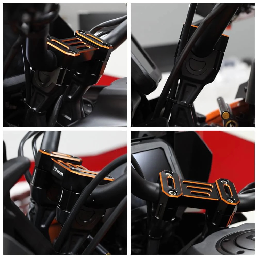 21-25 Pan America 1250 Handlebar 1″ Riser Black - Image 2