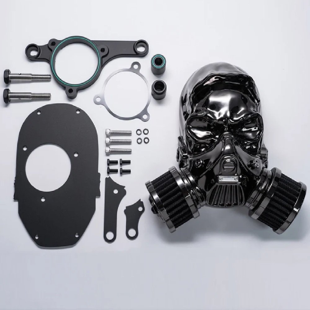 Pre-Order Gashoo Skull - High-Flow Air Filter for V-Twin M8 Motorcycles - Image 2