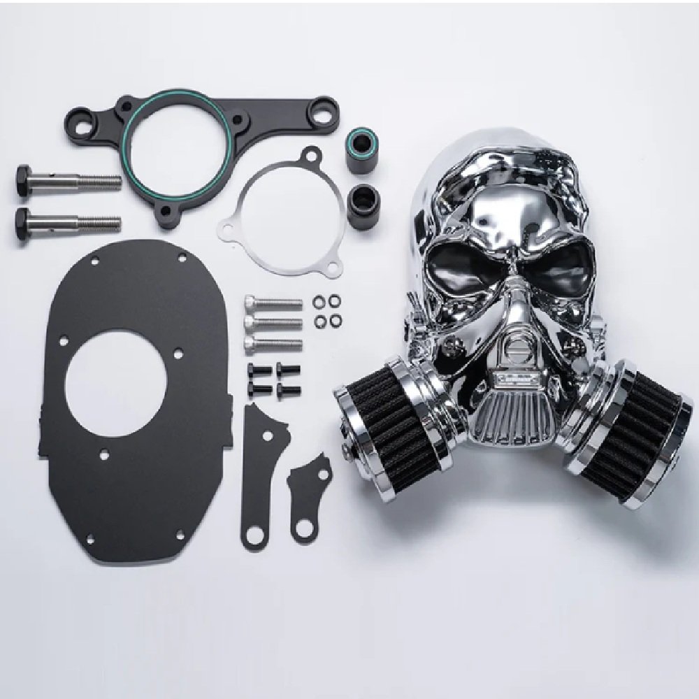 Pre-Order Gashoo Skull - High-Flow Air Filter for V-Twin M8 Motorcycles - Image 3
