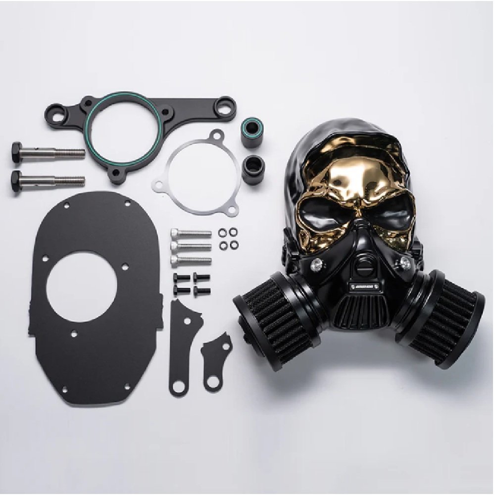 Pre-Order Gashoo Skull - High-Flow Air Filter for V-Twin M8 Motorcycles - Image 4