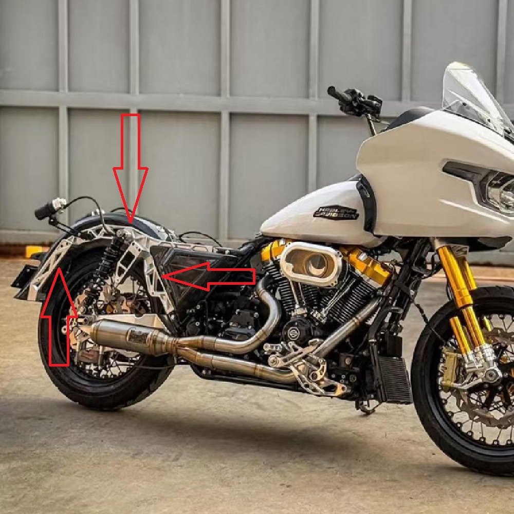Pre- Order 14-Up Harley Touring Aluminum Subframe by INCA KING - Image 2