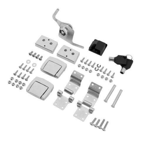 88-13 Harley Tour Pak Box Hardware Latch Hinges Kit Chrome