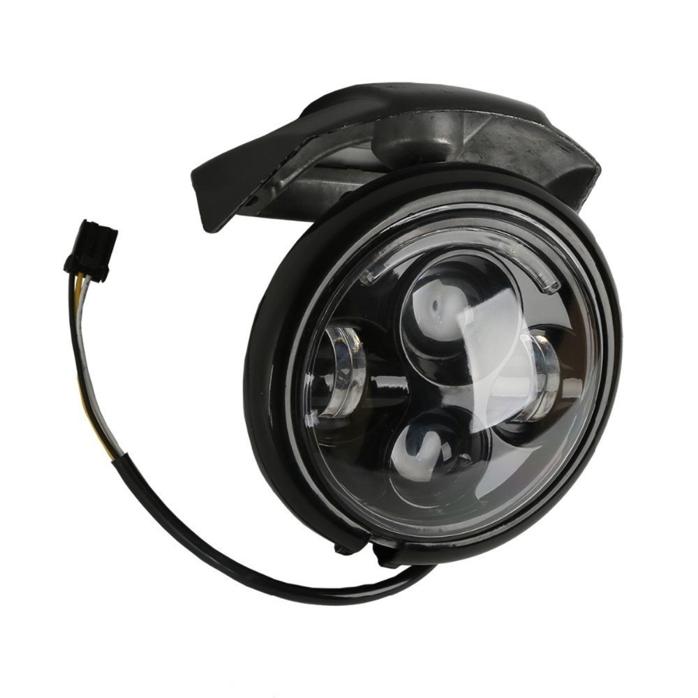 5.75” Projector LED Headlight W/ Visor Bracket Black Fit For Harley Sportster XL 883 1200