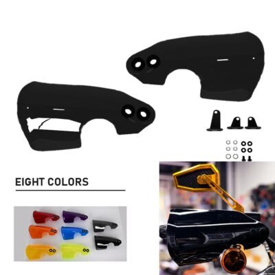 Harley Transparent Color Handguard Shield With Turn Signal Cut View