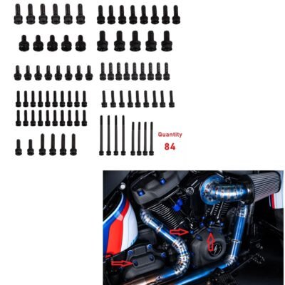 Harley M8 Engine Stainless Steel Bolt Screw Aluminum Head Cover CNC Anodized Color