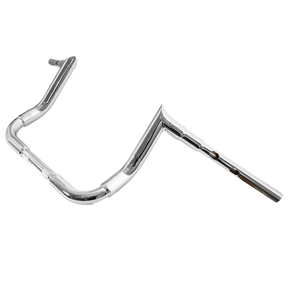 13″ Rise Big Dude Monkey Bagger Style Bars 1.5″ Diameter Chrome for Harley Touring Motorcycles - Image 3