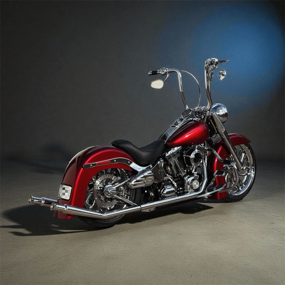 07-17 Softail Cholo Full System Cocktail Exhaust True Dual Exhaust - Image 4