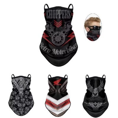 Balaclava Face Mask Shield Headkerchief With Ear Strap