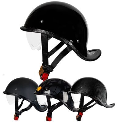 Half Face Retro Sexy Cap Style With Clear Eye Shield